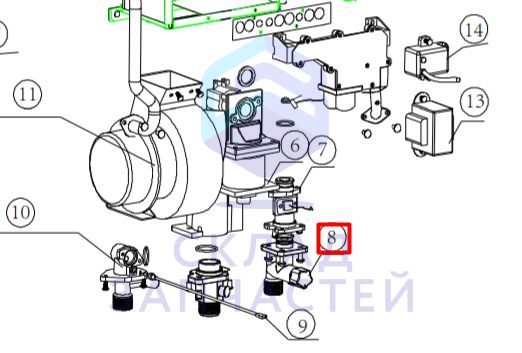 0040103141 Haier оригинал, водозаборное соединение