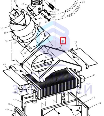 0040198015 Haier оригинал, Капот в сборе
