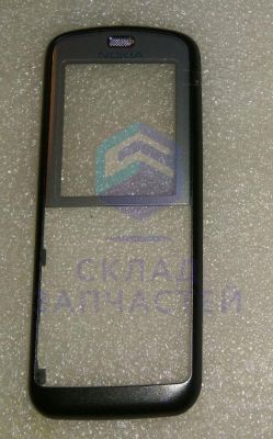 Передняя панель корпуса с защ. стеклом дисплея (DARK GREY) для Nokia 6070