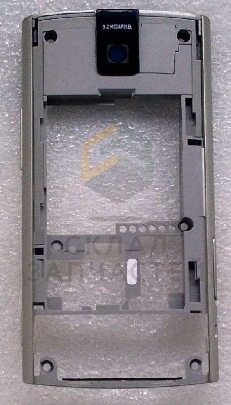 Средняя часть корпуса в сборе с динамиком и разъемом (Silver) для Nokia X3-00