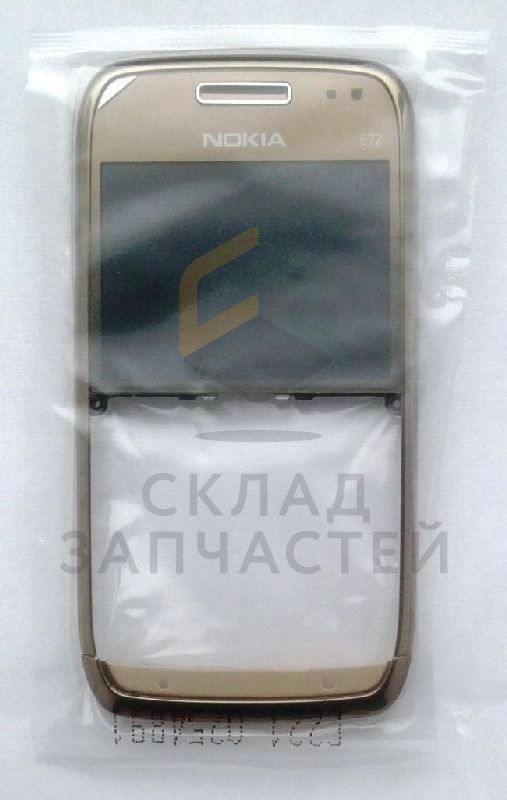 Передняя панель корпуса с защ. стеклом дисплея (Topaz) для Nokia E72