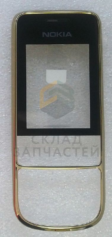 Передняя панель корпуса с защ. стеклом дисплея (Gold) для Nokia 2700C