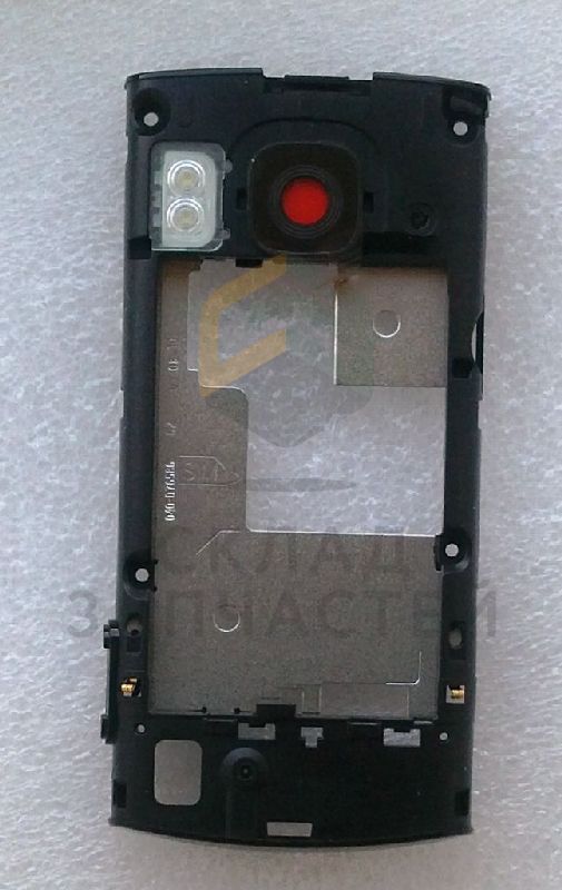 Задняя часть нижнего слайдера в сборе с компонентами (Black) для Nokia 6700 Slide