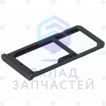 Лоток SIM карты и карты памяти (цвет - Black) для Nokia 6 Dual Sim (TA-1021)