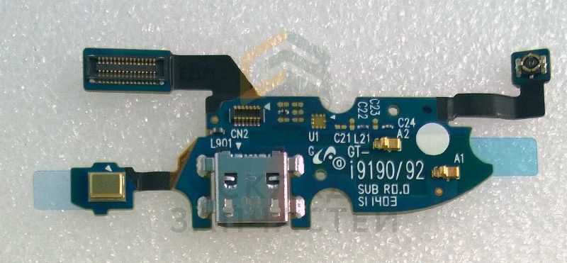 Разъем системный (microUSB) на плате для Samsung GT-I9192 GALAXY S4 mini (2 SIM)