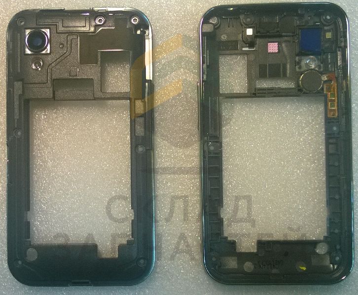 Задняя часть корпуса с кнопками, заглушками и вибромотором (Silver) для Samsung GT-S5830 GALAXY Ace