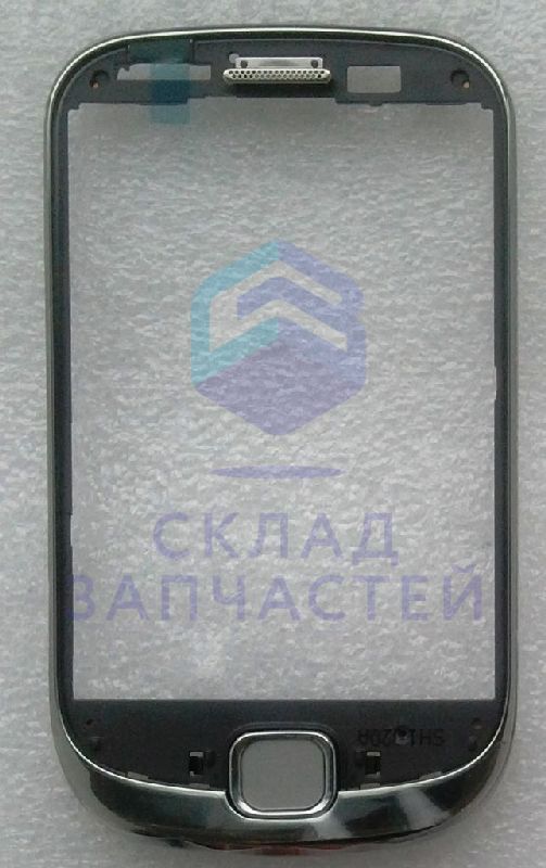 Передняя панель в сборе к нопкой HOME (Pearl White) для Samsung GT-S5670