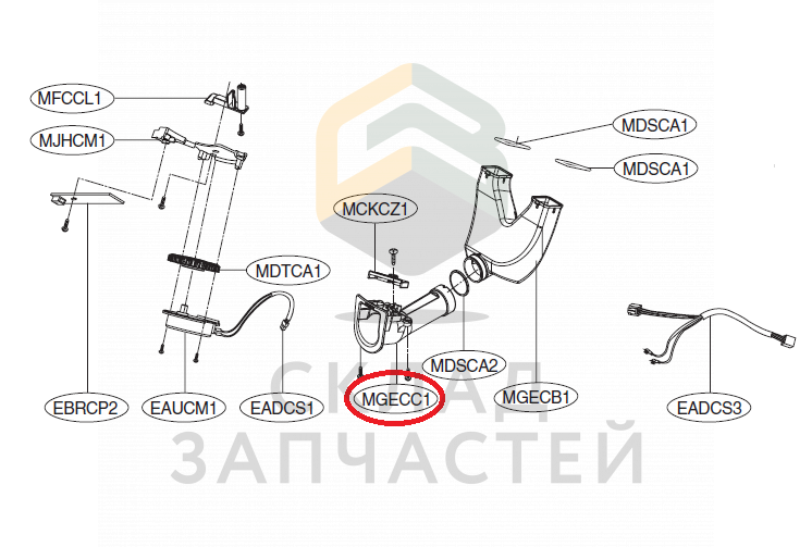 MGE53467801 LG оригинал, трубка