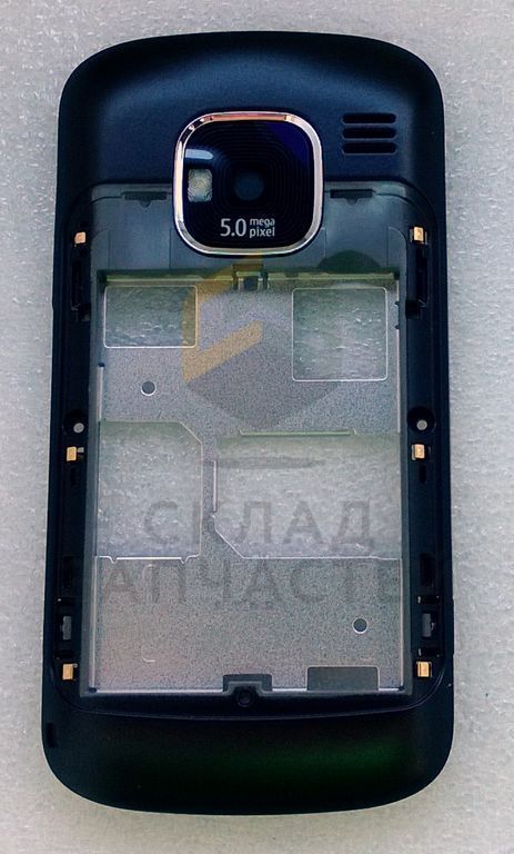 Средняя часть корпуса в сборе со звонком (buzzer) вспышкой камеры и разъёмами (Black) для Nokia E5-00