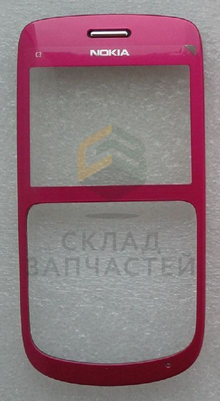 Передняя панель корпуса с защ. стеклом дисплея (Pink) для Nokia C3-00