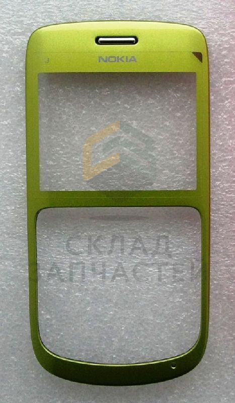Передняя панель корпуса с защ. стеклом дисплея (Green) для Nokia C3-00