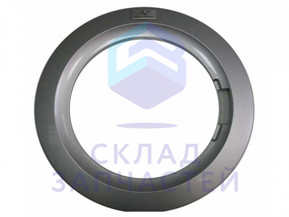 Обрамление люка внешнее серебро для Samsung WF0602WKE/XEO