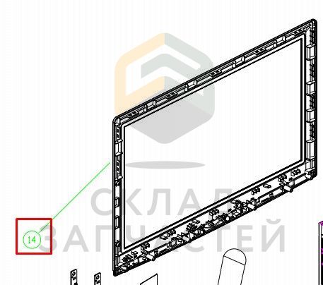 TA34T1050-GMA1L0130 Haier оригинал, передняя панель (обрамление)