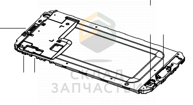 Средняя часть корпуса (шасси) для Samsung SM-J400F/DS