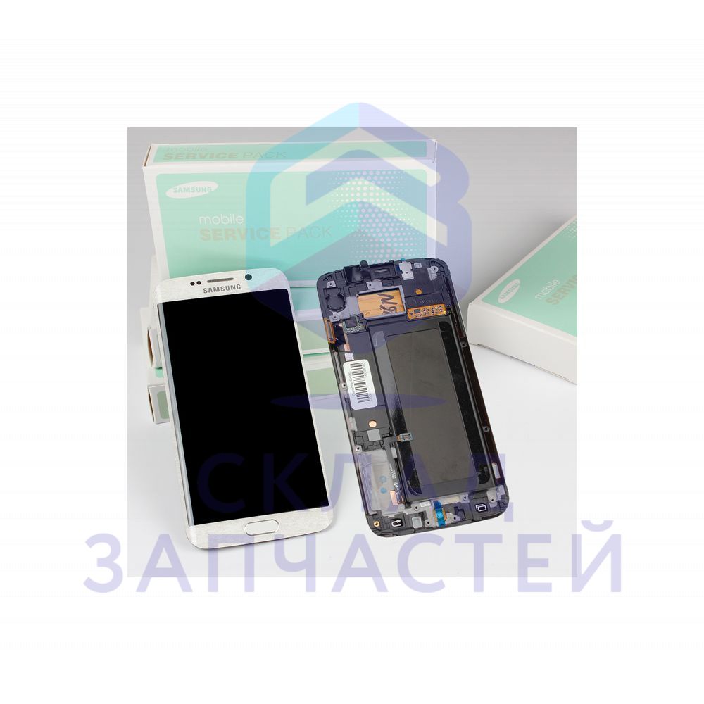 Дисплей (lcd) в сборе с сенсорным стеклом (тачскрином) и кнопкой Home (GOLD) для Samsung SM-G925F