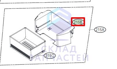 Корзина (полка) надверная для LG GS9366PZQZB