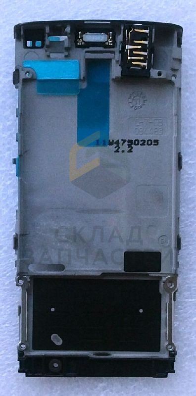 Средняя часть корпуса с динамиком разговорный и разъёмом ЗУ (Dark Metal) для Nokia X3-02.5