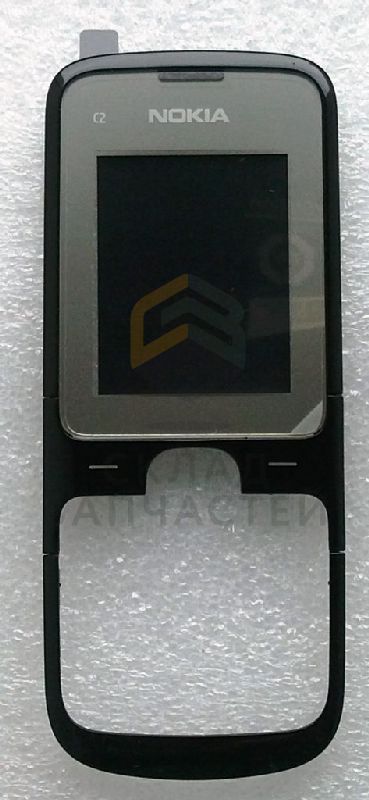 Передняя панель корпуса с защ. стеклом дисплея (Black) для Nokia C2-00
