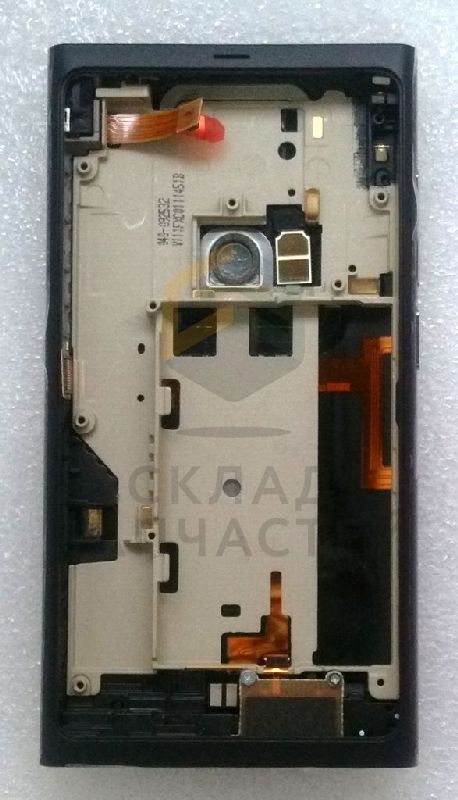 Корпус в сборе с антеннами вспышкой камеры и разъемом ЗУ (Black) для Nokia N9 64GB