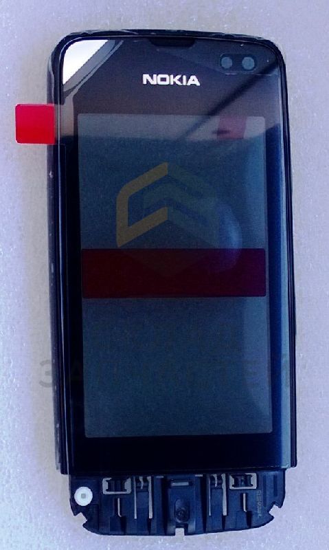 Передняя панель с сенсорным стеклом (тачскрином) (D.Grey) для Nokia ASHA 311