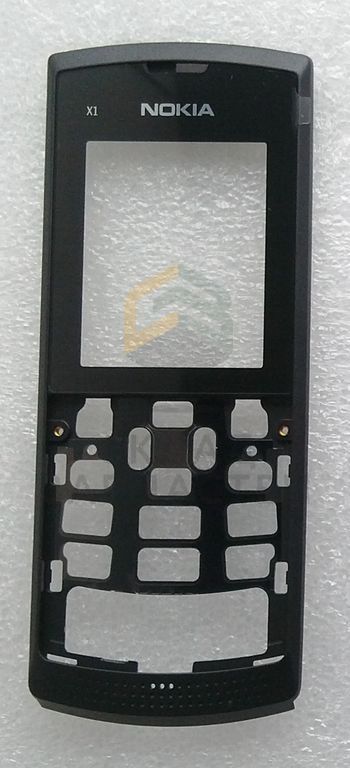 Передняя панель корпуса с защ. стеклом дисплея (Black) для Nokia X1-01