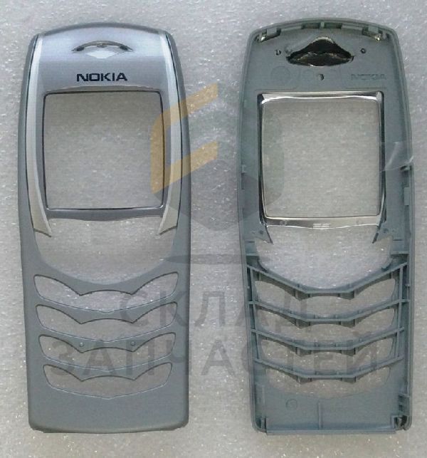 Передняя панель корпуса с защ. стеклом дисплея (light blue) для Nokia 6100