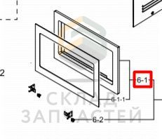 Комплект отделки в сборе, цвет белый для Samsung FG87KUST