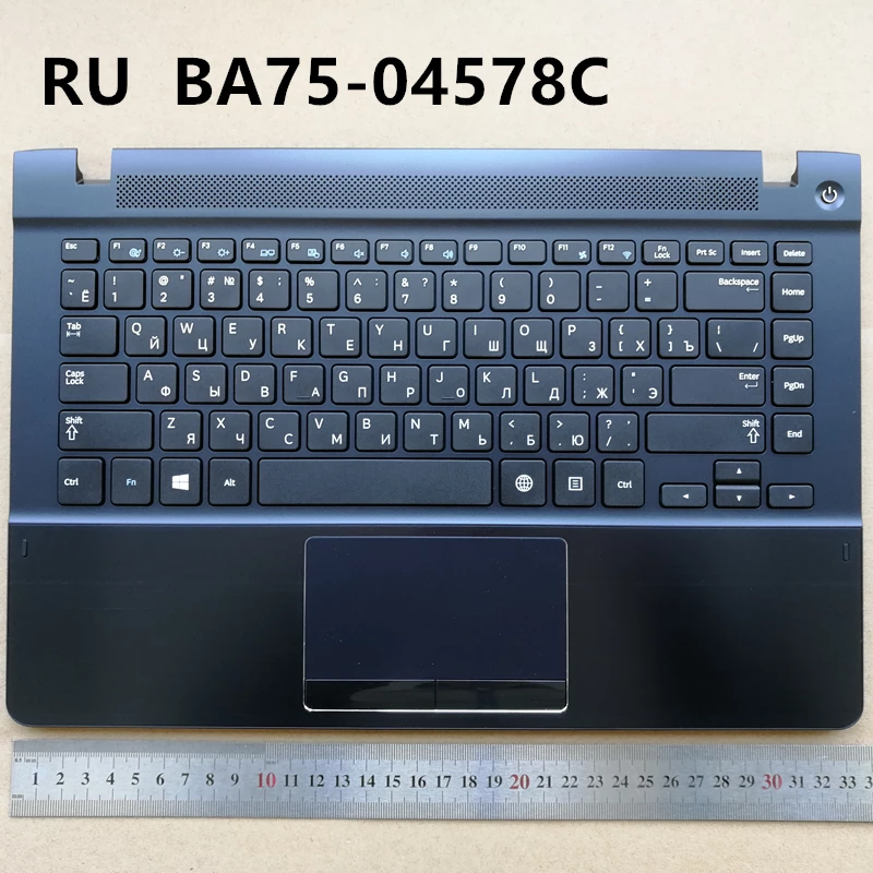 Верхний топ в сборе с клавиатурой русской для Samsung NP470R4E-K01RU