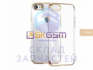 Baseus Glitter Case - Чехол накладка (материал - пластик) (цвет прозрачный, окантовка Gold) для Apple iPhone 7