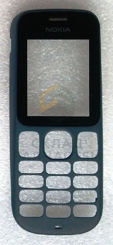 Передняя панель корпуса с защ. стеклом дисплея (Legion Blue) для Nokia 100