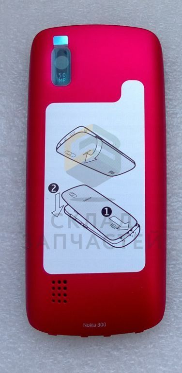 Крышка АКБ (Red) для Nokia ASHA 300