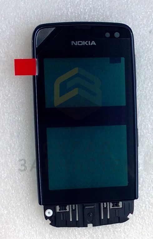 Сенсорное стекло (тачскрин) в сборе с передней панелью (Blue) для Nokia ASHA 311