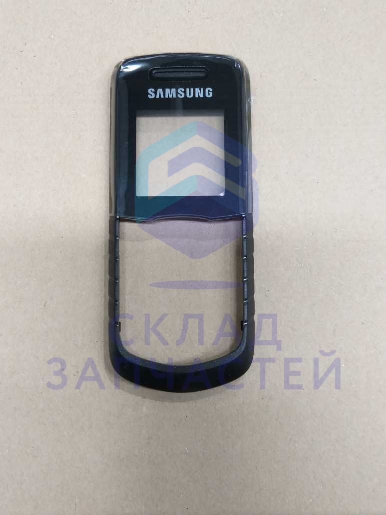 Передняя панель в сборе с защитным стеклом (Black) для Samsung GT-E1080/I
