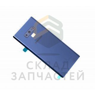 Крышка АКБ в сбре с защитным стеклом камеры, без датчика отпечатка пальца (цвет - Blue) для Samsung SM-N960F/DS