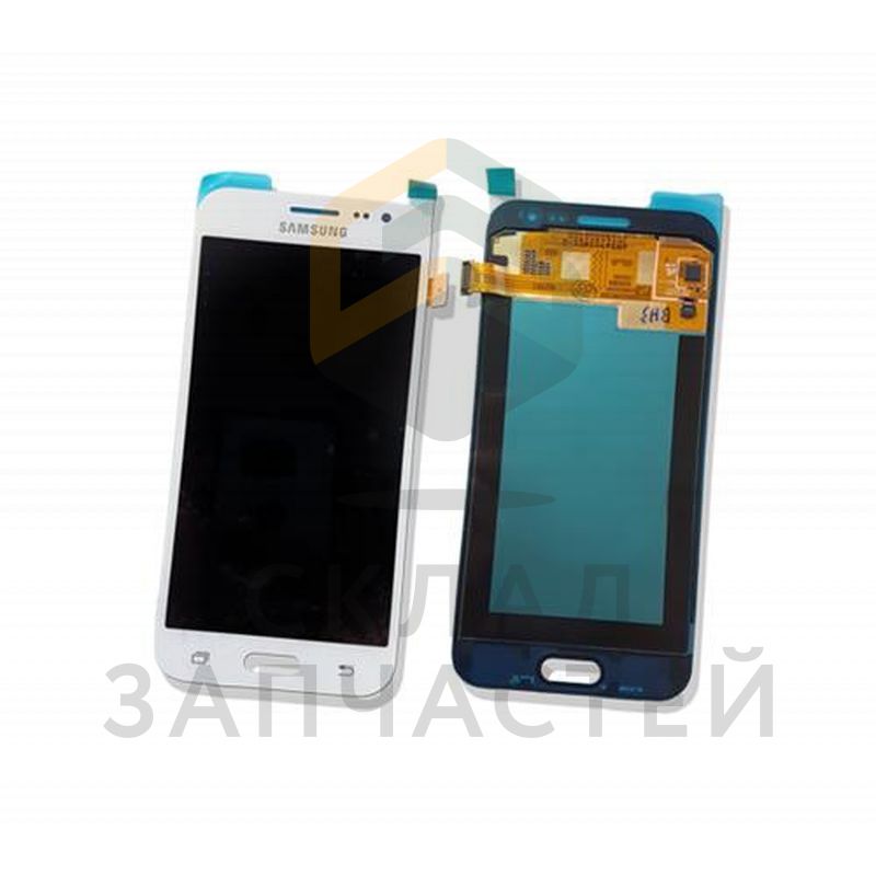 Дисплей в сборе с сенсорным стеклом (тачскрином) (White) для Samsung SM-J200H/DS Galaxy J2 Duos