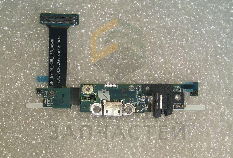 Разъем системный (microUSB) в сборе для Samsung SM-G925F Galaxy S6 Edge