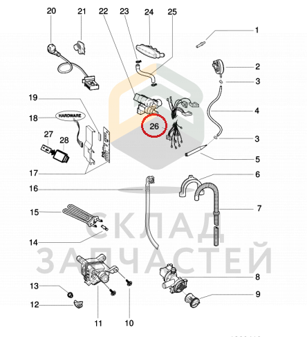 Мотор WIRING JE7 для Hotpoint-Ariston ARTXD 109 (EU)