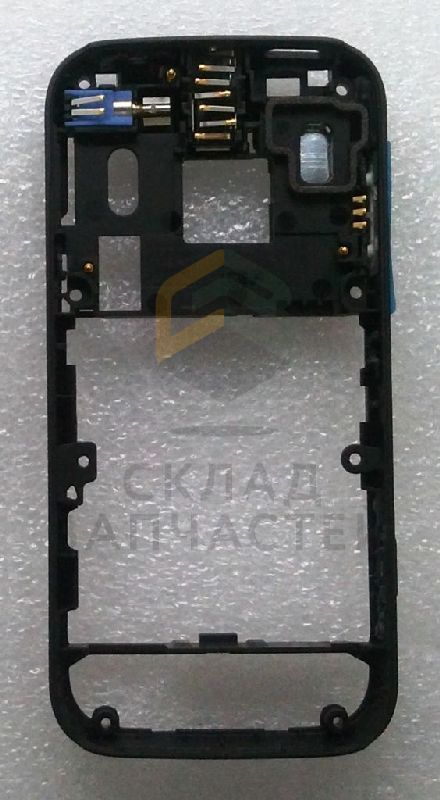 Средняя часть корпуса со звонком, аудио разъёмом, виброзвонком (цвет Black) для Nokia N85