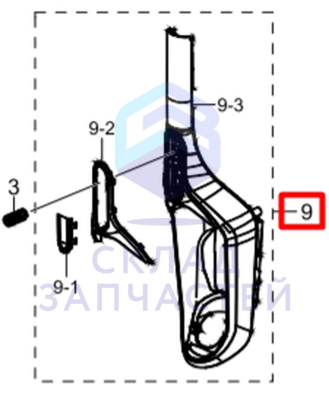 Крышка, цвет черный для Samsung SS60M6010KG