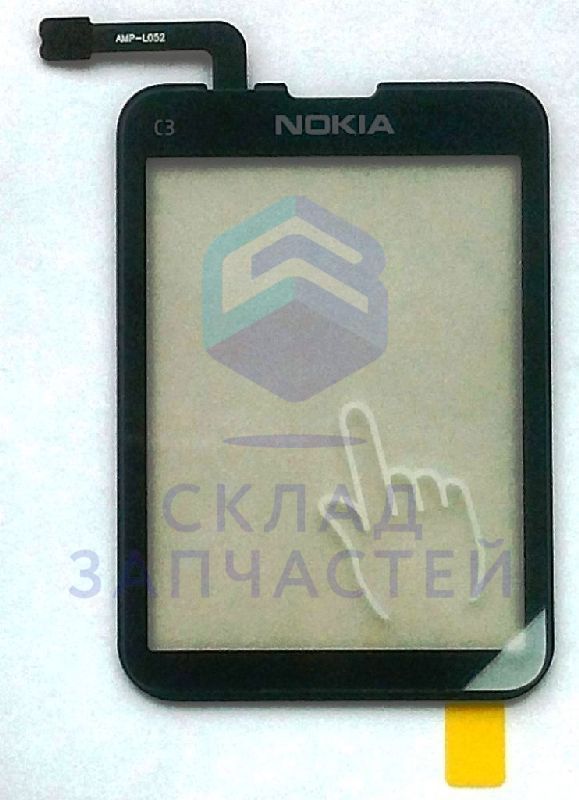 Сенсорное стекло (тачскрин) (Black) для Nokia C3-01
