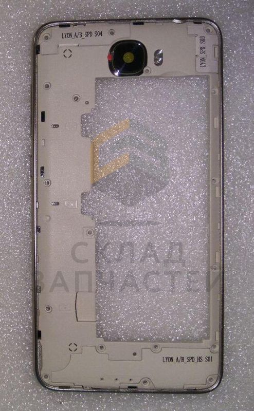 Задняя часть корпуса в сборе с защитным стеклом камеры и динамиком полифническим (Gold) для Huawei Honor 5A (LYO-L21)