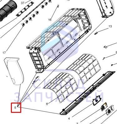 Корпус, внутренний блок для Haier AS25S2SF2FA-B (AAA86KE0100)