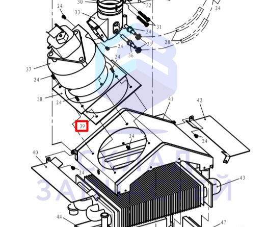 Медная шайба для Haier L1P35-E(T) (GE0K10E0000)