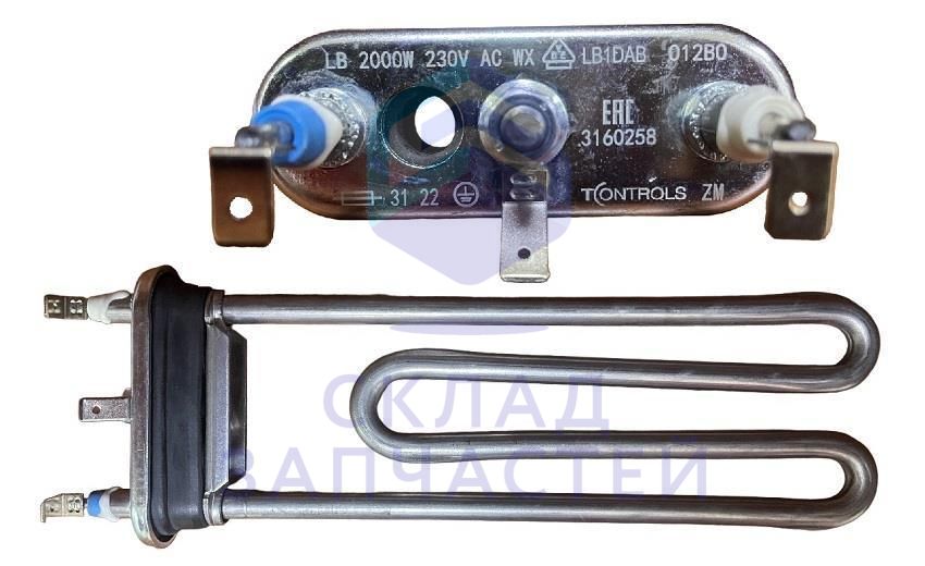 12040670 Bosch аналог (T-CONTROLS), тэн сма 2000w 200mm прямой с отверстием