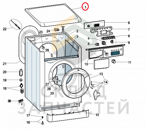 Столешница стиральной машины для Indesit IWD 5085 (CIS)