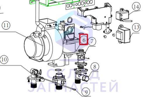0040890440A Haier оригинал, газовый клапан впуска