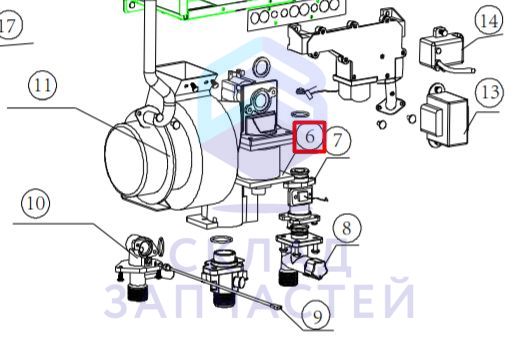 0040890524A Haier оригинал, пропорциональный клапан