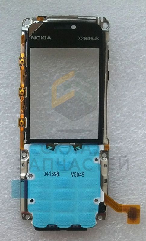Защитное стекло в раме с клавиатурной подложкой и динамиком  (Black) для Nokia 5310