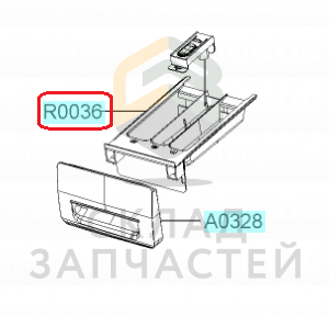 Корпус ящикадля порошка для Samsung WF7452S9R/YLP