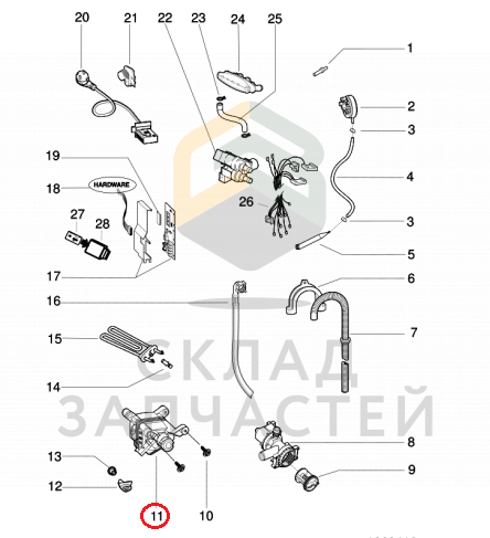 Мотор для стиральной машины для Indesit IWTE 71080 ECO(EU)